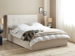 Beliani Ottoman Bed Fabric Lorient 140 X 200 Cm (Eu Double) Beige - thumbnail 2