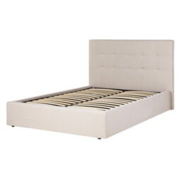Beliani Ottoman Bed Fabric Lorient 140 X 200 Cm (Eu Double) Beige - thumbnail 5