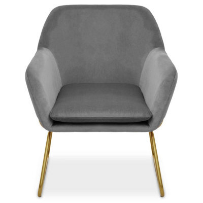 Orsina Durable And Versatile Grey Velvet Armchair, Easy Care Velvet Chairs, Indoor Dining With Velvet Dining Chair - image 1