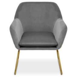 Orsina Durable And Versatile Grey Velvet Armchair, Easy Care Velvet Chairs, Indoor Dining With Velvet Dining Chair