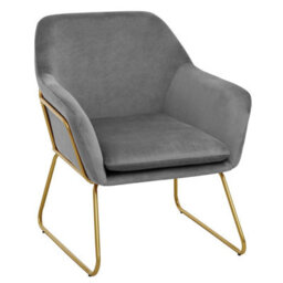 Orsina Durable And Versatile Grey Velvet Armchair, Easy Care Velvet Chairs, Indoor Dining With Velvet Dining Chair - thumbnail 2