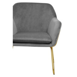 Orsina Durable And Versatile Grey Velvet Armchair, Easy Care Velvet Chairs, Indoor Dining With Velvet Dining Chair - thumbnail 5