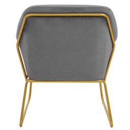 Orsina Durable And Versatile Grey Velvet Armchair, Easy Care Velvet Chairs, Indoor Dining With Velvet Dining Chair - thumbnail 4