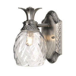 Elstead Plantation 1 Light Outdoor Dome Wall Light Polished Nickel Ip44, G9 - thumbnail 1