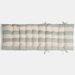 Ohs Stripe Gravity Chair Seat Cushion Outdoor Garden Water Resistant - Sage/cream - thumbnail 4