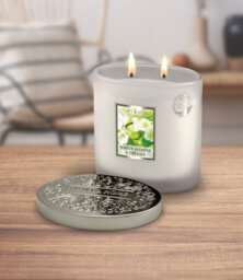 Heart and Home Heart & Home White Jasmine & Freesia  Twin Wick Ellipse Soy Candle - 40 Hours Burn - thumbnail 2