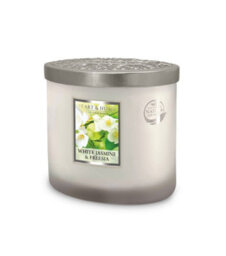 Heart and Home Heart & Home White Jasmine & Freesia  Twin Wick Ellipse Soy Candle - 40 Hours Burn