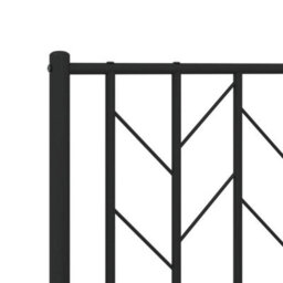 Berkfield Metal Bed Frame Without Mattress With Footboard Black 100X190Cm - thumbnail 8