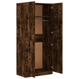 Berkfield Wardrobe Smoked Oak 90X50X200 Cm Engineered Wood - thumbnail 5