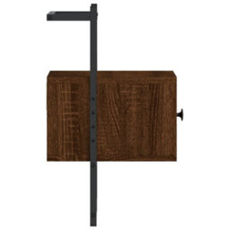 Berkfield Bedside Cabinets Wall-Mounted 2 Pcs Brown Oak 35X30X51 Cm Engineered Wood - thumbnail 7
