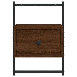 Berkfield Bedside Cabinets Wall-Mounted 2 Pcs Brown Oak 35X30X51 Cm Engineered Wood - thumbnail 6