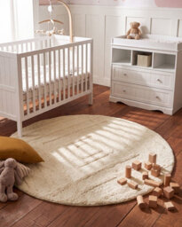 Beliani Kids Rug Turtuk  Light Beige 120 Cm Cotton - thumbnail 2