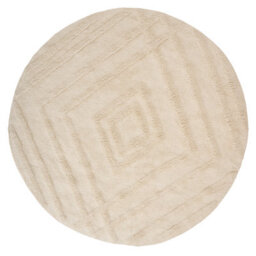 Beliani Kids Rug Turtuk  Light Beige 120 Cm Cotton - thumbnail 1