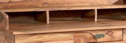 Wyld Haus New York Sheesham Wood Study Desk 1 Drawer Top Shelf - thumbnail 4