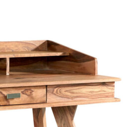 Wyld Haus New York Sheesham Wood Study Desk 1 Drawer Top Shelf - thumbnail 5