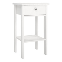 Furniture To Go Barcelona Bedside Table With 1 Drawer In White - thumbnail 2
