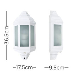 Valuelights Kayleigh Traditional White Aluminium Ip44 Rated Pir Motion Sensor Outdoor Garden Wall Lantern - thumbnail 7