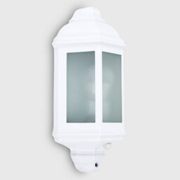 Valuelights Kayleigh Traditional White Aluminium Ip44 Rated Pir Motion Sensor Outdoor Garden Wall Lantern - thumbnail 4