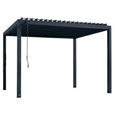 Backyard Discovery Sarasota Louvered Steel Outdoor Patio Pergola With Powerport 3.6M X 3M (12Ft X 10Ft) - image 1