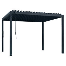 Backyard Discovery Sarasota Louvered Steel Outdoor Patio Pergola With Powerport 3.6M X 3M (12Ft X 10Ft) - thumbnail 2
