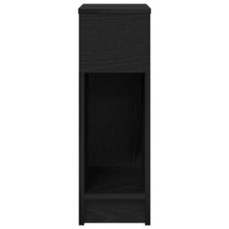 Berkfield Bedside Cabinets With Drawer 2 Pcs Black Oak 20X36X60 Cm - thumbnail 4