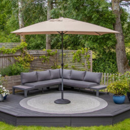 Triton 3M X 2M Aluminium Parasol In Khaki - thumbnail 1