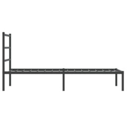 Berkfield Metal Bed Frame Without Mattress With Headboard Black 90X190Cm - thumbnail 6
