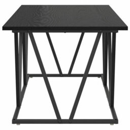 Berkfield Coffee Table In Black Oak - 100X50X40 Cm - Made From Engineered Wood And Metal - thumbnail 5