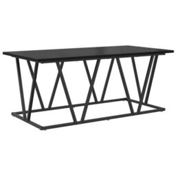 Berkfield Coffee Table In Black Oak - 100X50X40 Cm - Made From Engineered Wood And Metal - thumbnail 6
