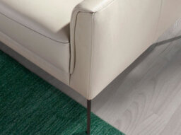 Angel Cerda Elegant 3-Seater Sofa In Taupe Grey Leather For Modern Living Rooms - thumbnail 4