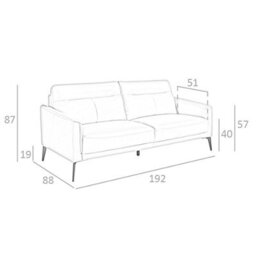 Angel Cerda Elegant 3-Seater Sofa In Taupe Grey Leather For Modern Living Rooms - thumbnail 7