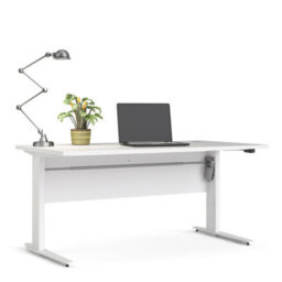 Furniture To Go Prima Desk 150 Cm In White With Height Adjustable Legs With Electric Control In White - thumbnail 5