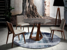 Angel Cerda Elegant Dark Mink Leatherette Dining Chair - thumbnail 3