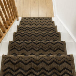 Chevron Stair Runner - Hardwearing, Non-Slip & Durable Carpet For Stairs & Staircases, Multiple Lengths - thumbnail 4