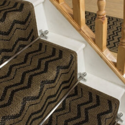 Chevron Stair Runner - Hardwearing, Non-Slip & Durable Carpet For Stairs & Staircases, Multiple Lengths - thumbnail 2