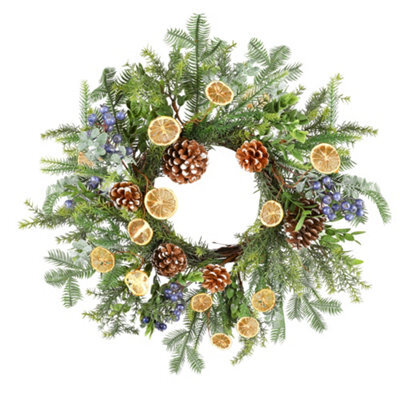 Dibor Traditional Giant Fruits Of The Forest Front Door Autumn Wreath Winter Spring Wreath 53Cm - image 1