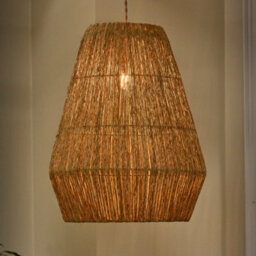 Dibor Traditional Style Jute Pendant Easy Fit Ceiling Light Shade H46 X D30Cm - thumbnail 1