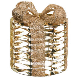 Beliani Set Of 3 Christmas Decorations Led Slivso Christmas Gifts 20/25/30 Cm Gold - thumbnail 5