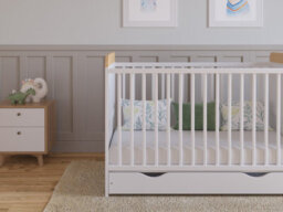 Love For Sleep Levi Cot Bed 120X60Cm With Drawer And Microfiber Quilted Mattress - thumbnail 5