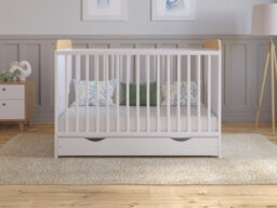 Love For Sleep Levi Cot Bed 120X60Cm With Drawer And Microfiber Quilted Mattress - thumbnail 3