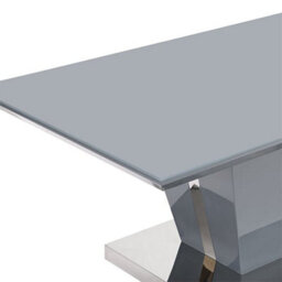 Furniture in Fashion Memphis High Gloss Coffee Table In Grey With Glass Top - thumbnail 8