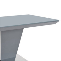 Furniture in Fashion Memphis High Gloss Coffee Table In Grey With Glass Top - thumbnail 4