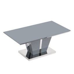 Furniture in Fashion Memphis High Gloss Coffee Table In Grey With Glass Top - thumbnail 5