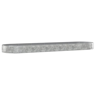 Berkfield Durable Garden Planter Powder-Coated Steel 523X140X36 Cm Silver - image 1