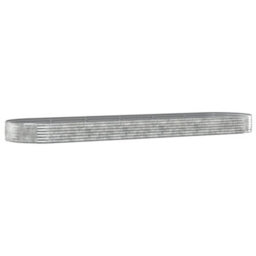 Berkfield Durable Garden Planter Powder-Coated Steel 523X140X36 Cm Silver