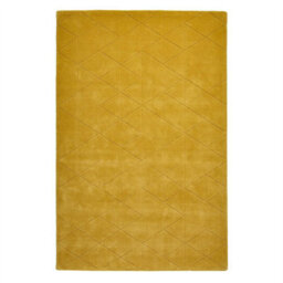 Kasbah Kb2025 Geometric Wool Rugs In Ochre Yellow - 150X230Cm - thumbnail 5