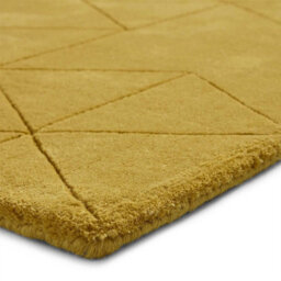 Kasbah Kb2025 Geometric Wool Rugs In Ochre Yellow - 150X230Cm - thumbnail 2