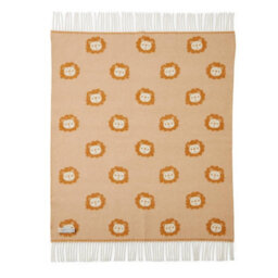 Tweedmill 100% Pure New Merino Wool Lion Baby Blanket/throw Orange 75Cm X 100Cm - thumbnail 2
