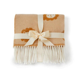 Tweedmill 100% Pure New Merino Wool Lion Baby Blanket/throw Orange 75Cm X 100Cm - thumbnail 3