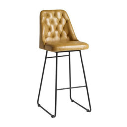 Carlant Bar Stool - Leather - Vintage Gold - thumbnail 1